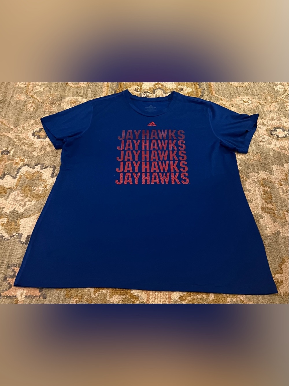Kansas Jayhawks Adidas “JAYHAWKS” Shirt Women’s Size 2XL Color Blue
